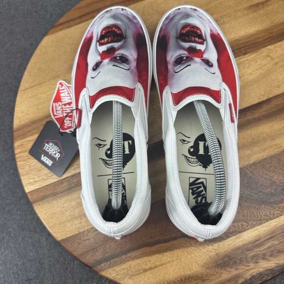 Vans Classic Slip-on X House Of Terror "It Pennywise" 10 Rare - Picture 8 of 12